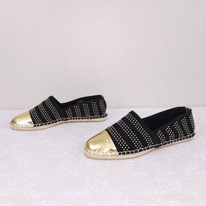 New! Loeffler Randall Mara Studded Espadrille Flats US 9